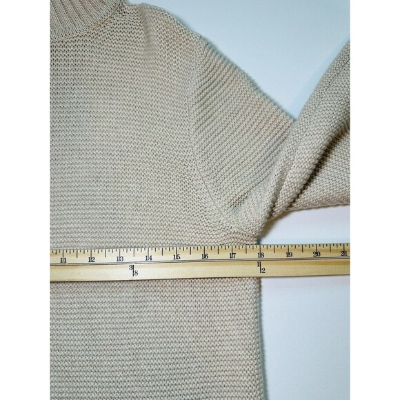 J. Crew Factory *NEW* Merino Wool Cotton Nylon Turtleneck Beige Sweater Women S - Picture 10 of 11